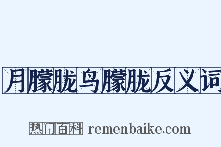 月朦胧鸟朦胧反义词是什么意思的图片